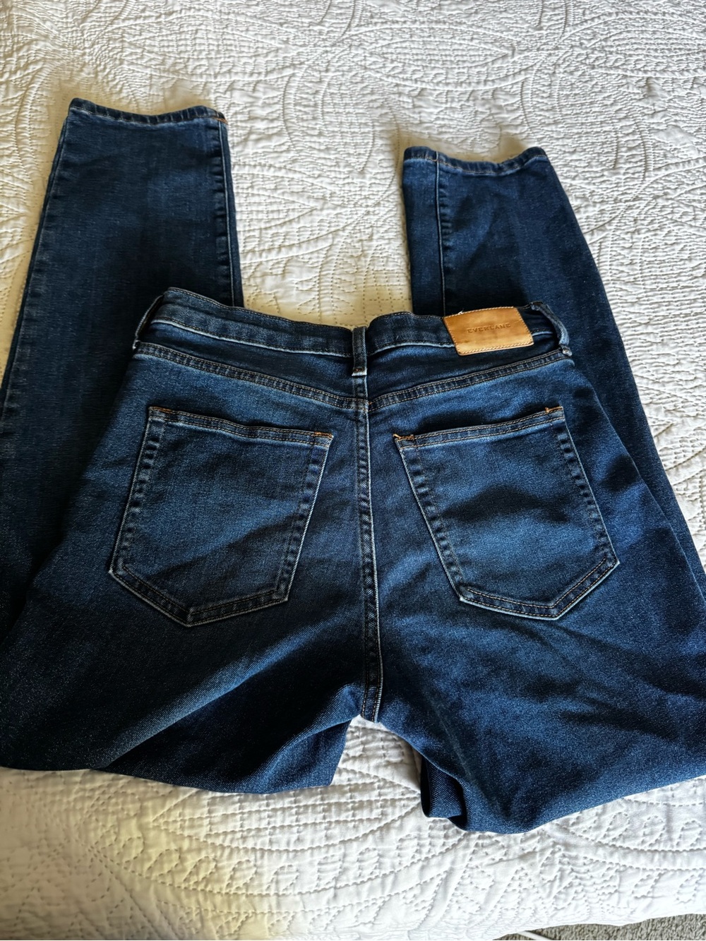 Everlane Women’s Dark Wash High Rise Skinny Jeans Size 27 Stretch Denim